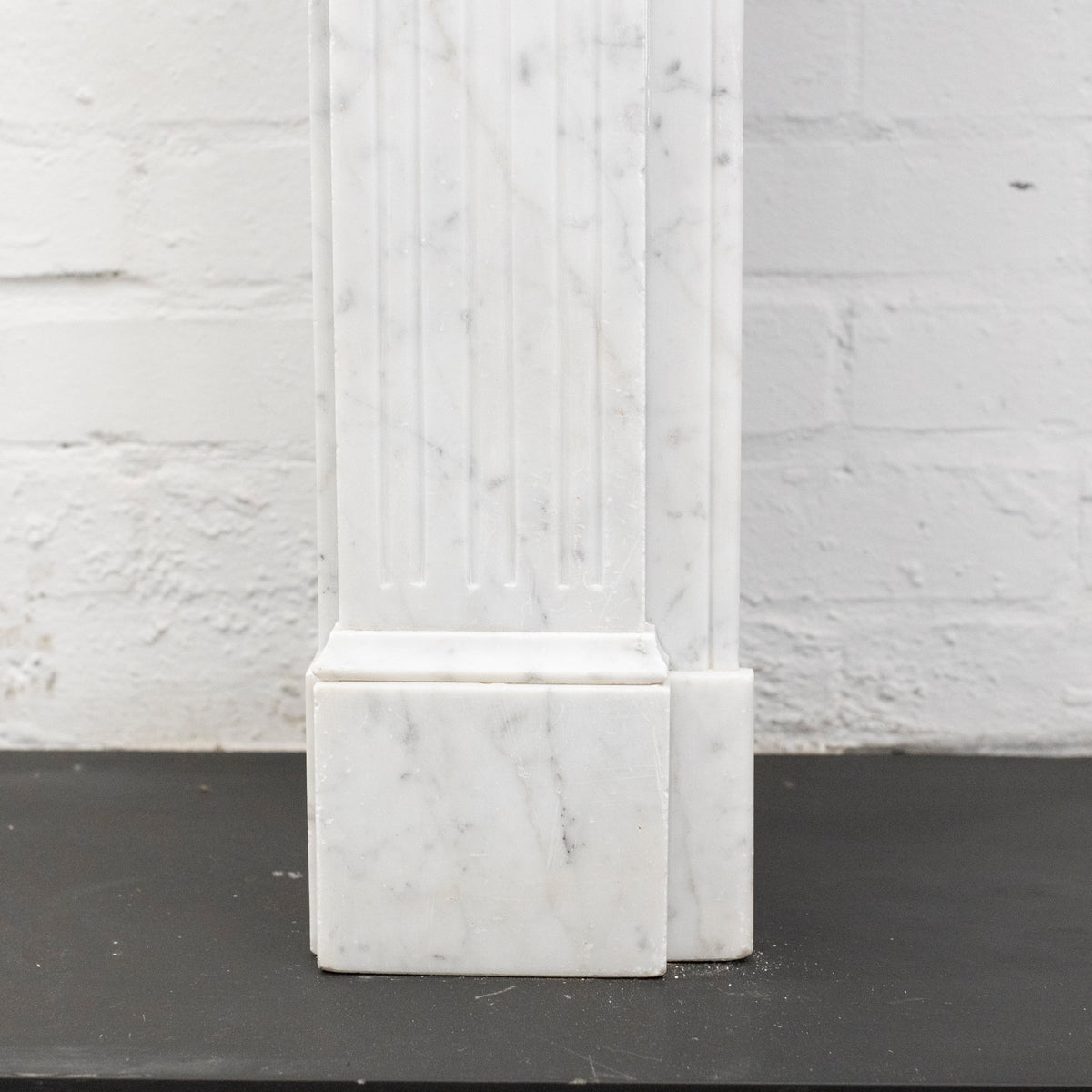 Reclaimed Louis XVI Style Carved Marble Fireplace in Carrara Marble | The Architectural Forum