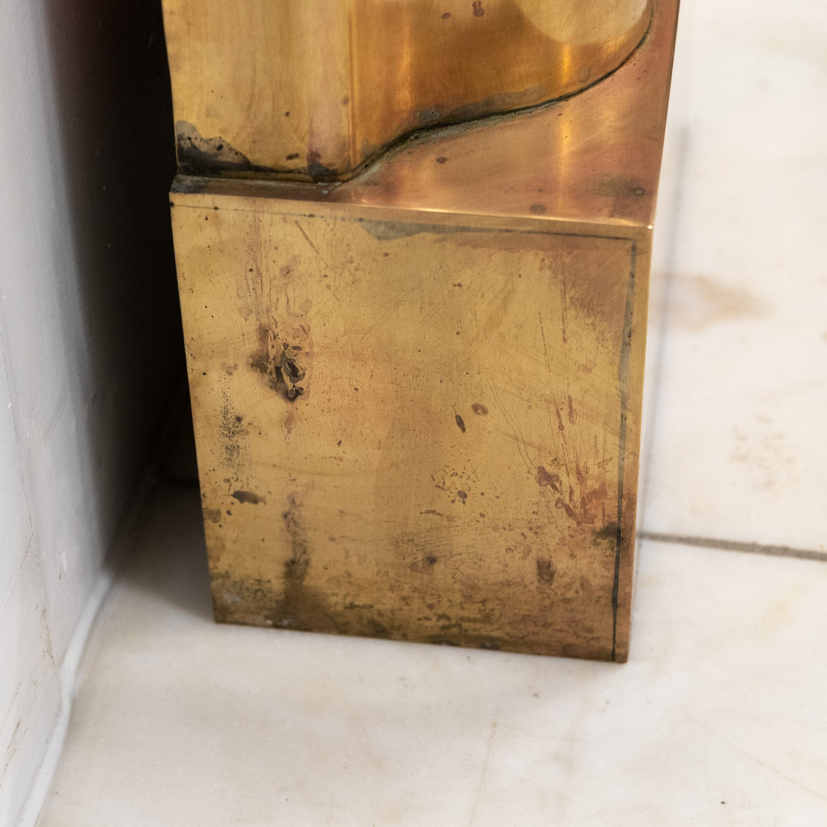 Reclaimed Art Deco Style Brass Bolection Fireplace Surround | Mid Century