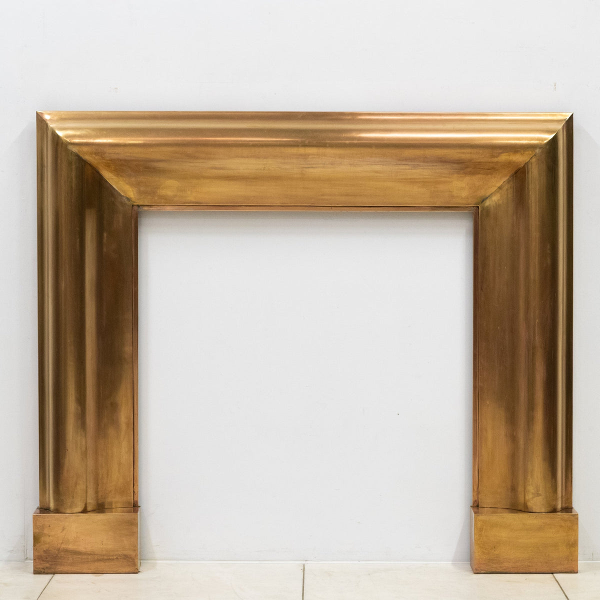 Reclaimed Art Deco Style Brass Bolection Fireplace Surround | Mid Century | The Architectural Forum