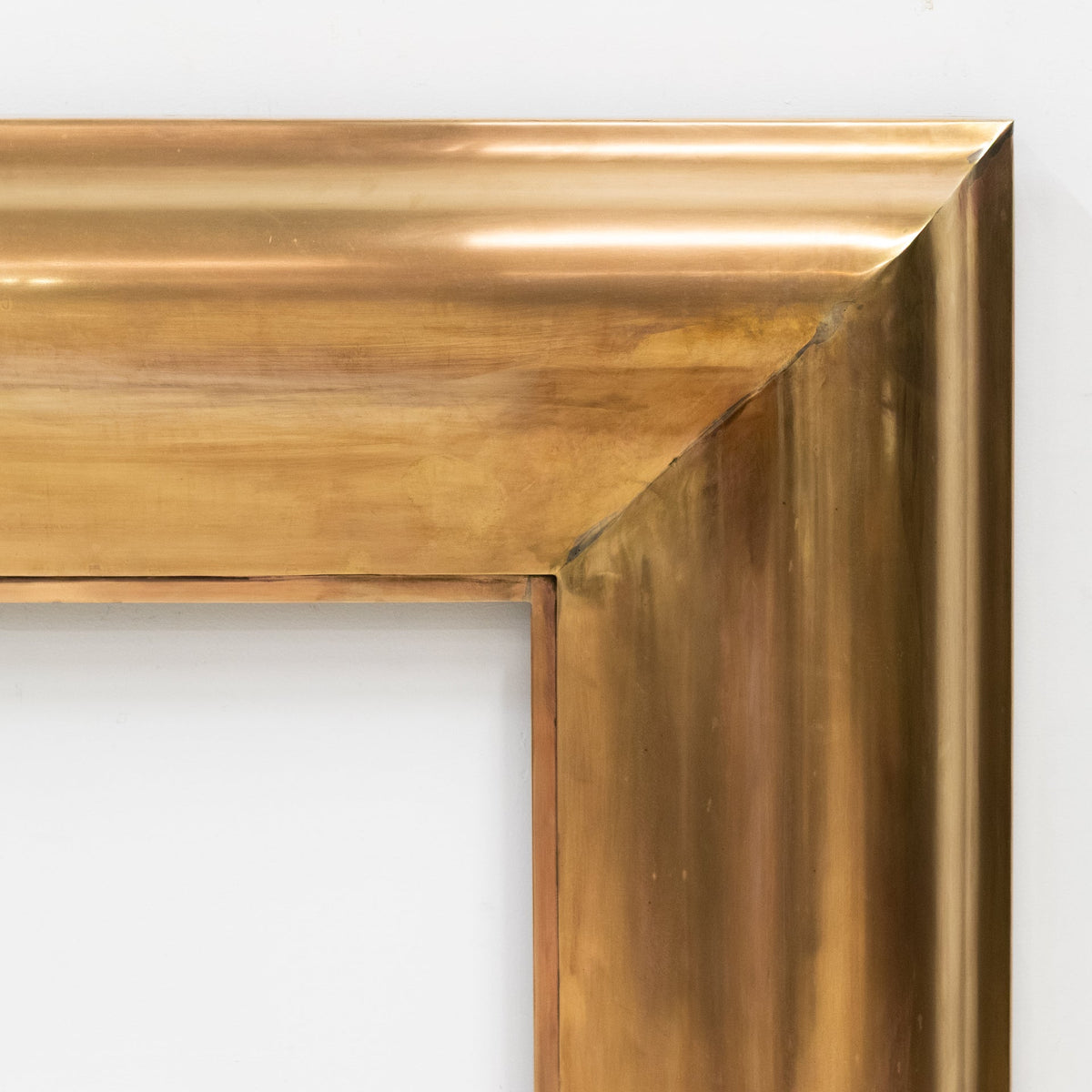 Reclaimed Art Deco Style Brass Bolection Fireplace Surround | Mid Century