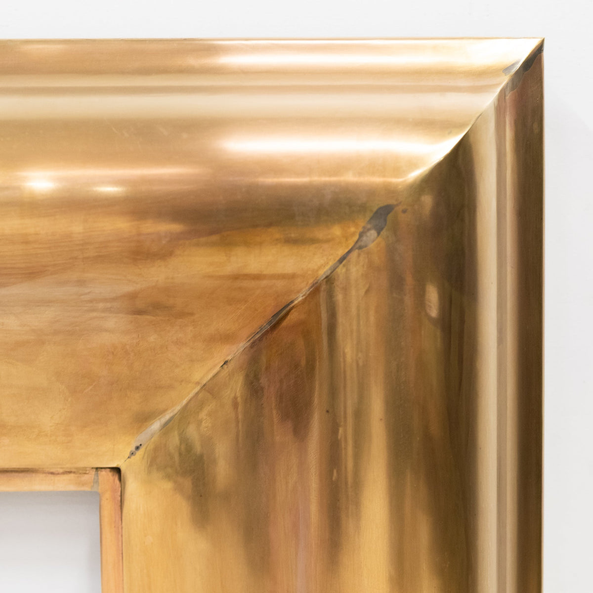 Reclaimed Art Deco Style Brass Bolection Fireplace Surround | Mid Century