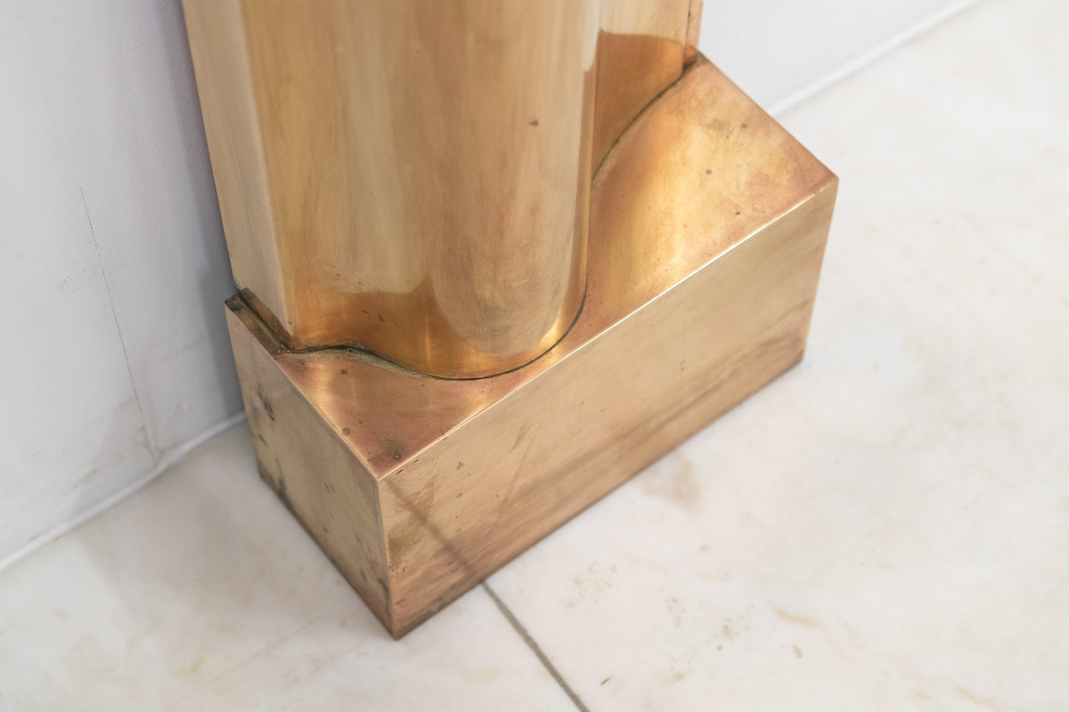 Reclaimed Art Deco Style Brass Bolection Fireplace Surround | Mid Century
