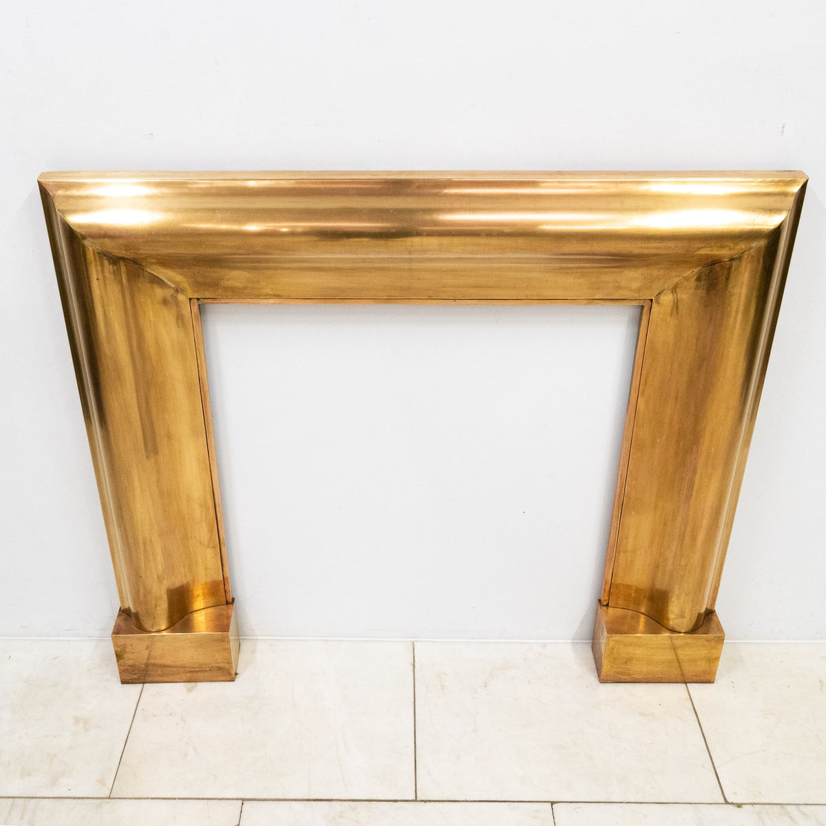 Reclaimed Art Deco Style Brass Bolection Fireplace Surround | Mid Century | The Architectural Forum