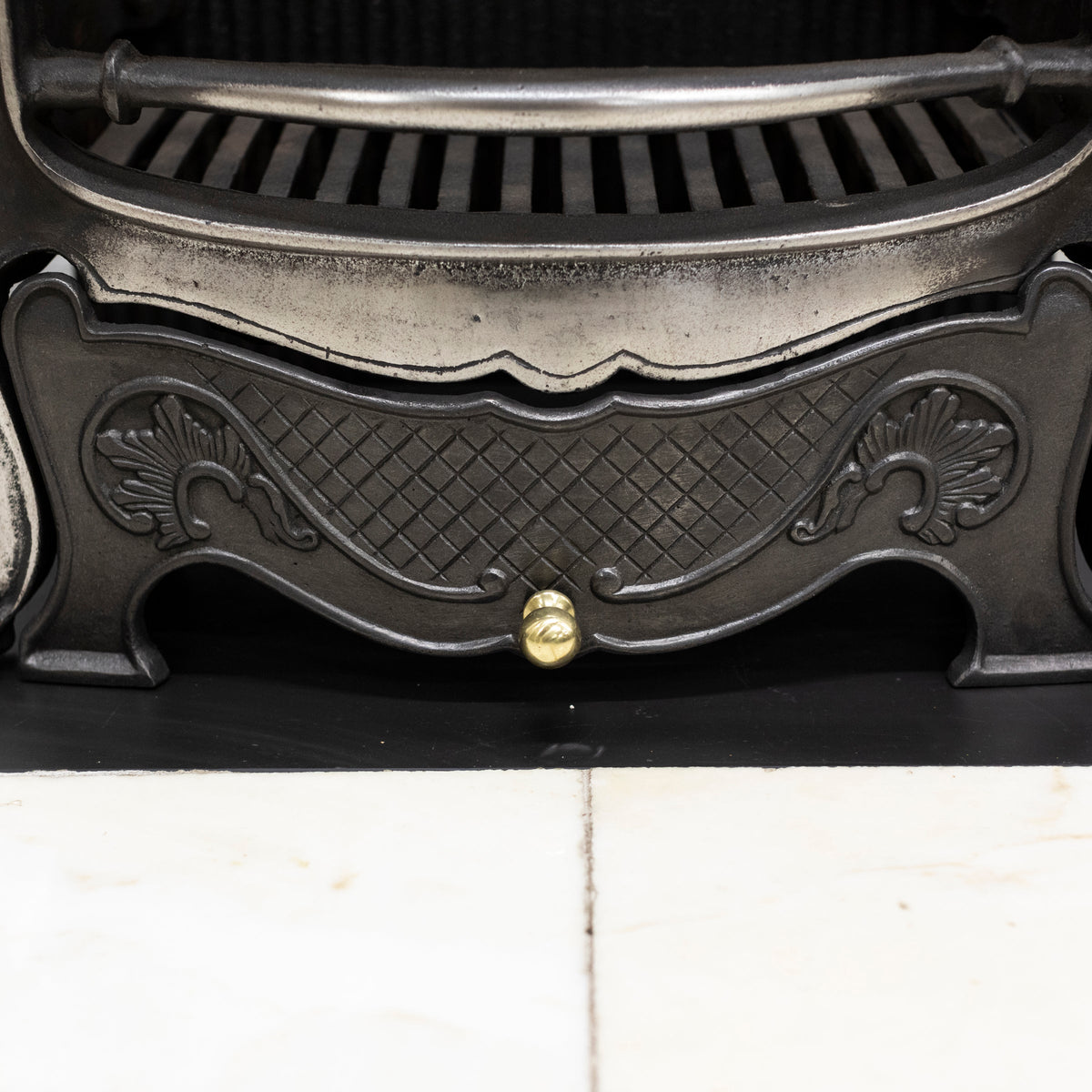 Reclaimed Cast Iron Fire Basket with Finials | The Architectural Forum