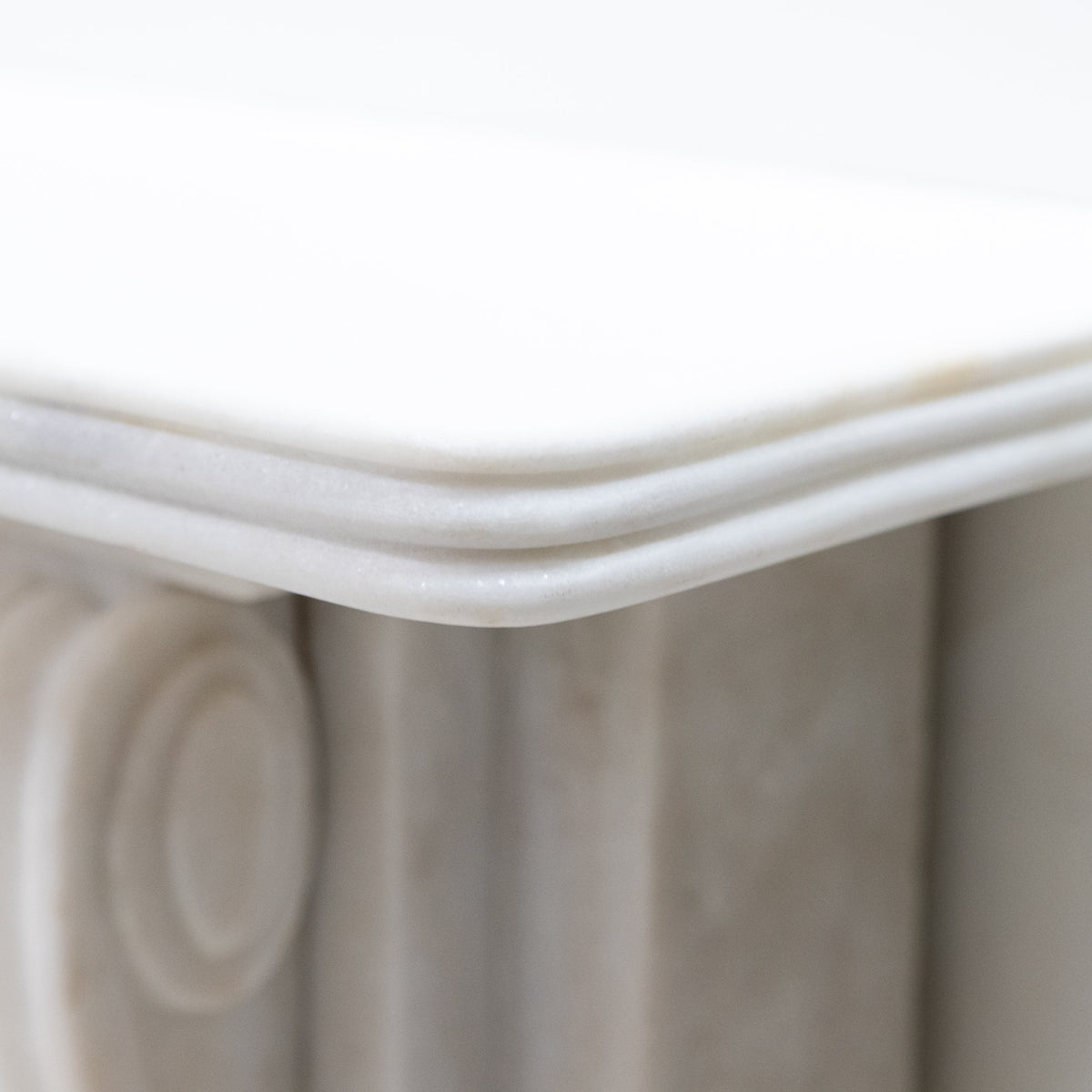 Reclaimed Statuary Marble Victorian Style Chimneypiece with Corbels