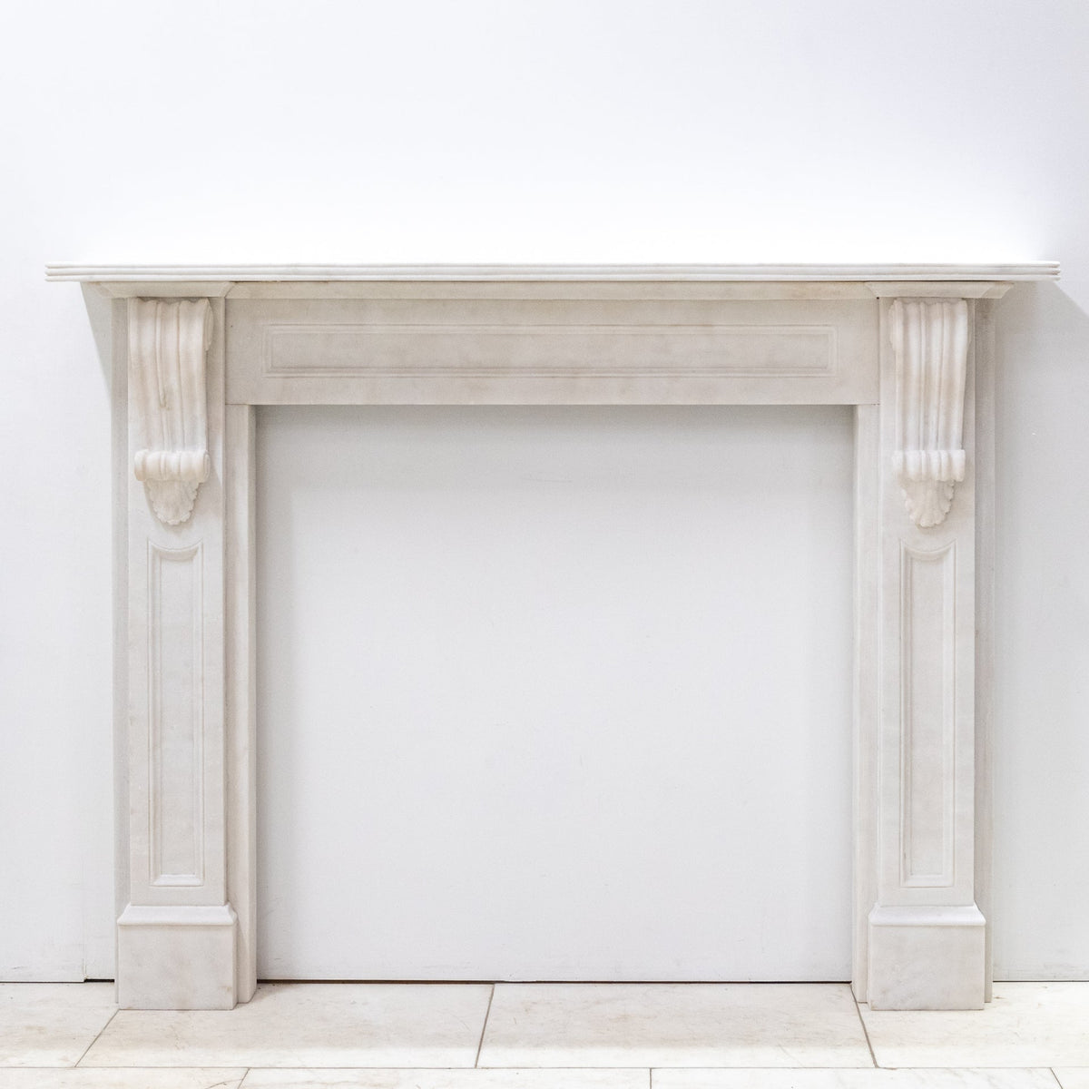 Reclaimed Statuary Marble Victorian Style Chimneypiece with Corbels | The Architectural Forum