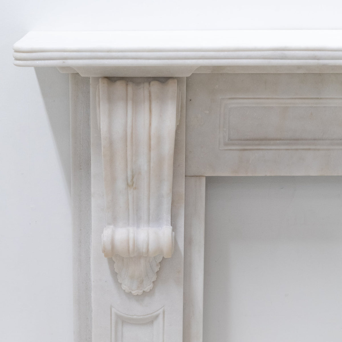 Reclaimed Statuary Marble Victorian Style Chimneypiece with Corbels | The Architectural Forum