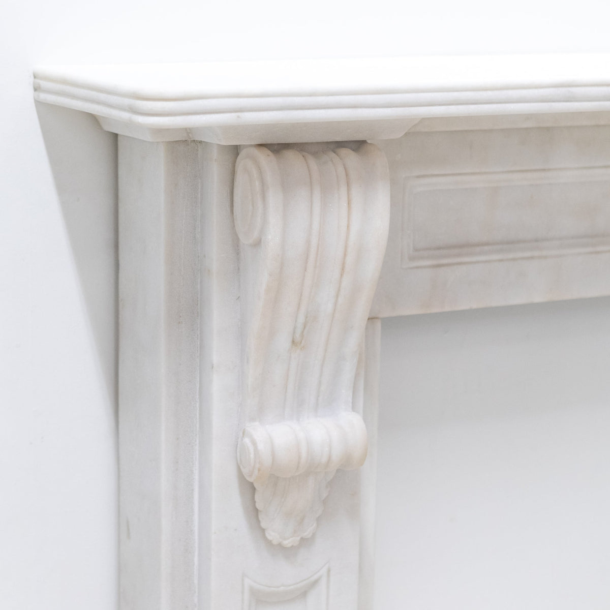 Reclaimed Statuary Marble Victorian Style Chimneypiece with Corbels | The Architectural Forum