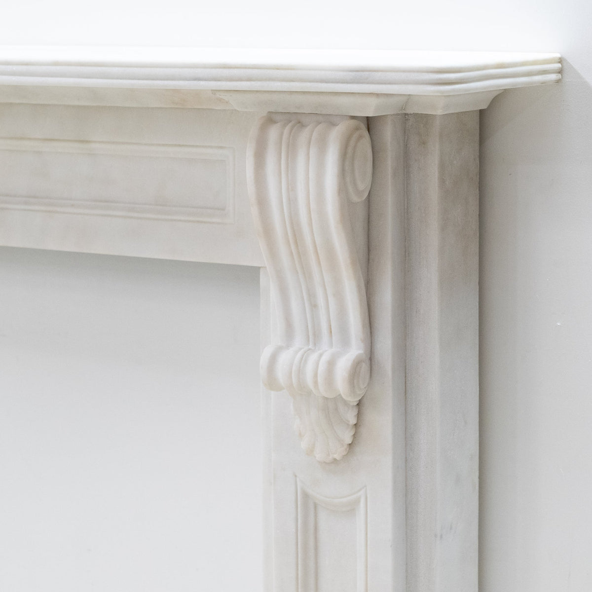 Reclaimed Statuary Marble Victorian Style Chimneypiece with Corbels | The Architectural Forum