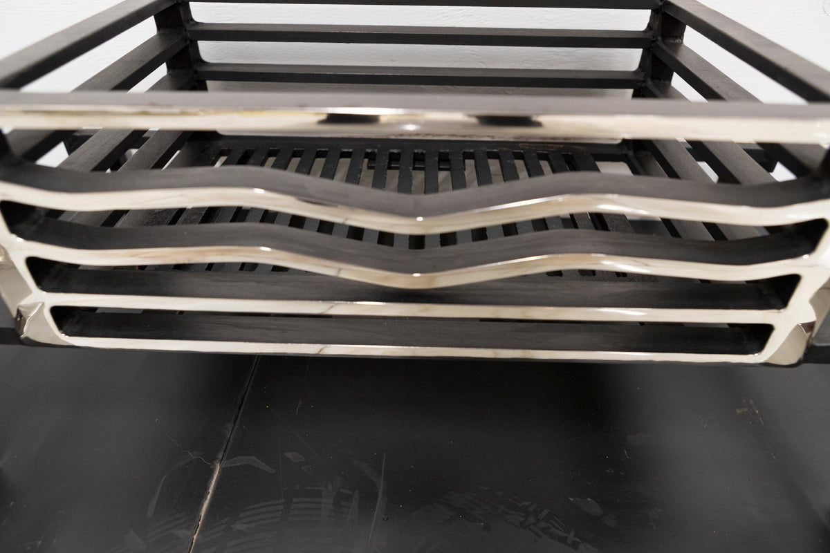 Reclaimed Polished Fire Dogs &amp; Basket | The Architectural Forum