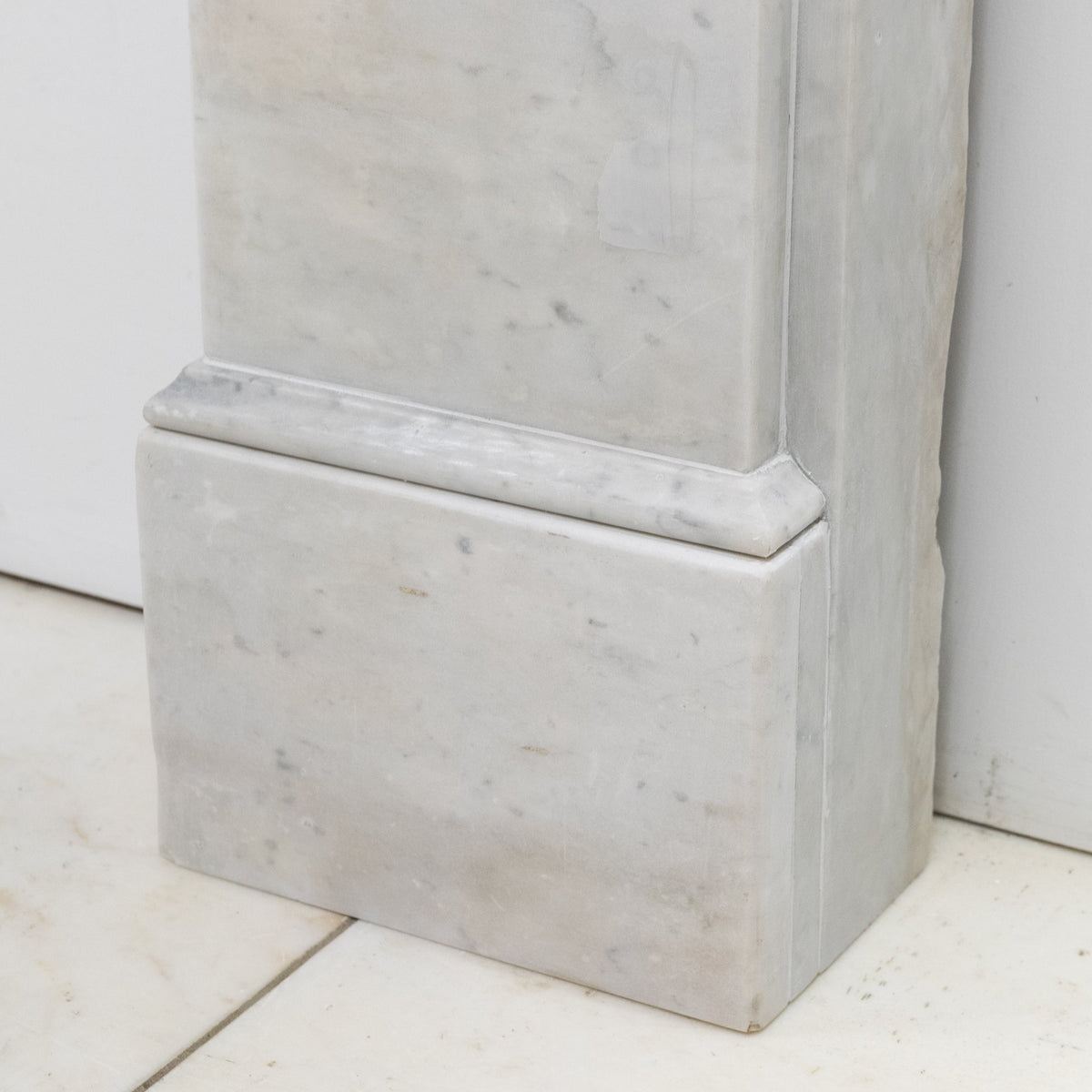 Antique Carrara Marble Late Georgian Fireplace Surround