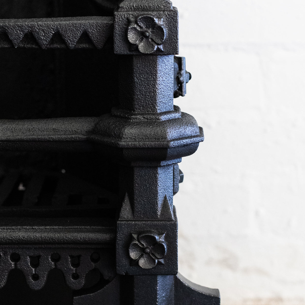 Antique Gothic Revival Cast Iron Fire Basket | The Architectural Forum