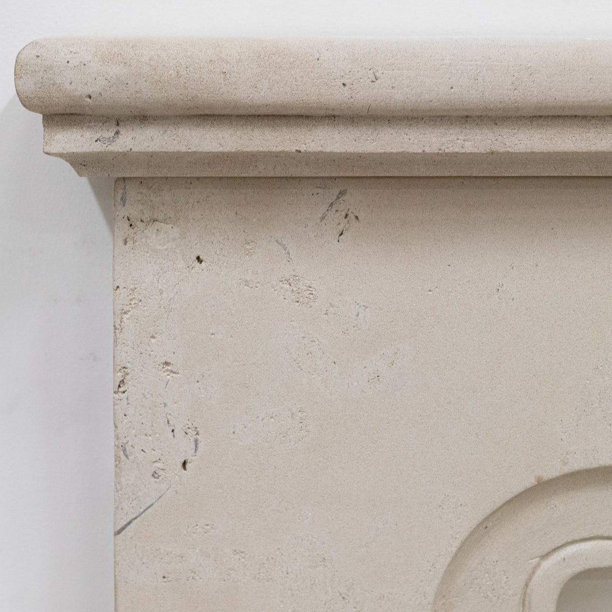 Reclaimed Portland Stone Queen Anne Style Fireplace Surround