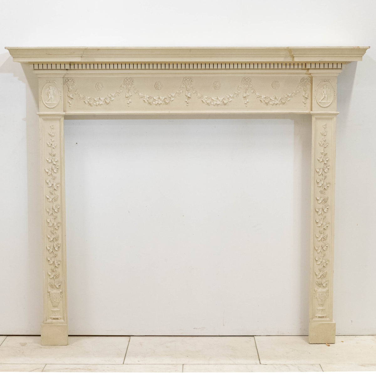 Ornate Wooden Regency Style Fireplace Surround