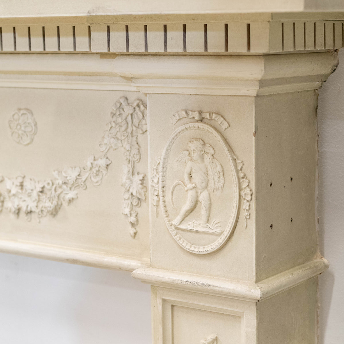 Ornate Wooden Regency Style Fireplace Surround
