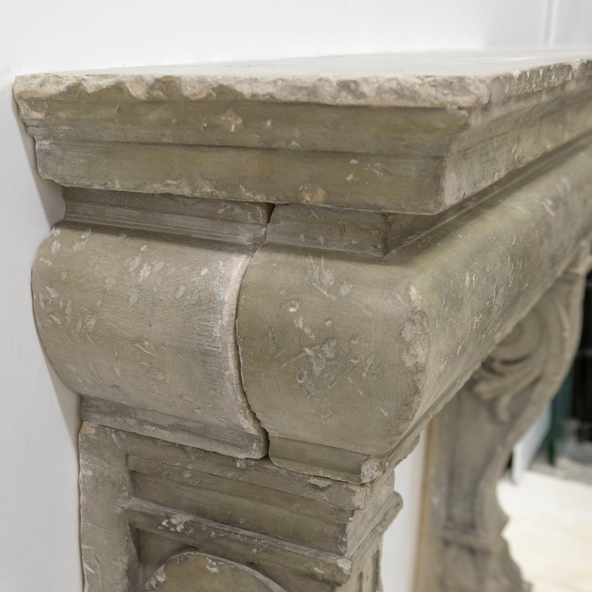 Ornate Carved Antique Stone Fireplace Surroud | The Architectural Forum