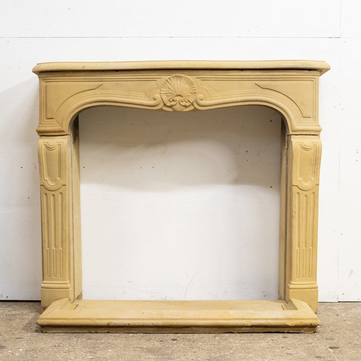 Reclaimed Stone French Style Louis Chimneypiece with Hearth | The Architectural Forum