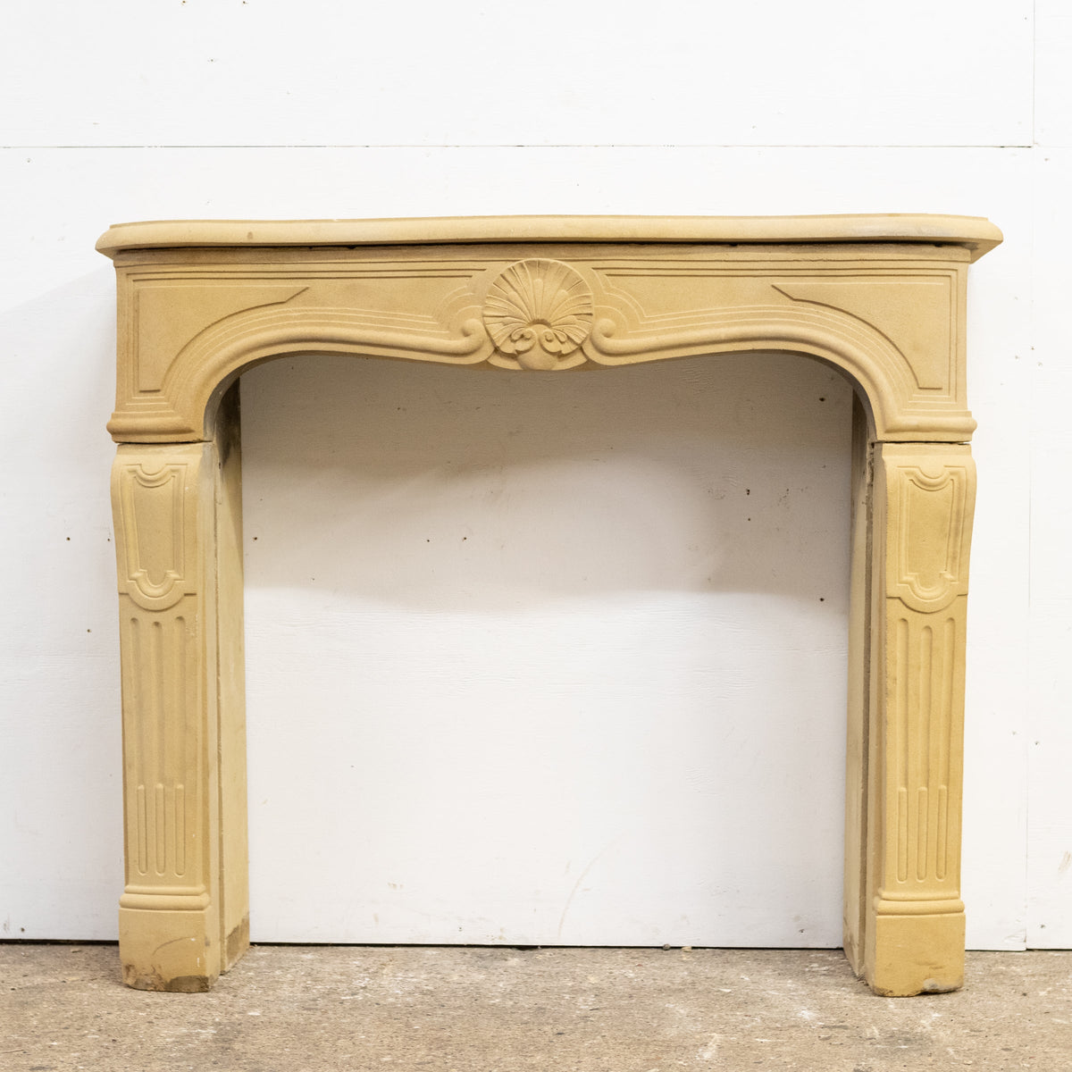 Reclaimed Stone French Style Louis Chimneypiece with Hearth | The Architectural Forum