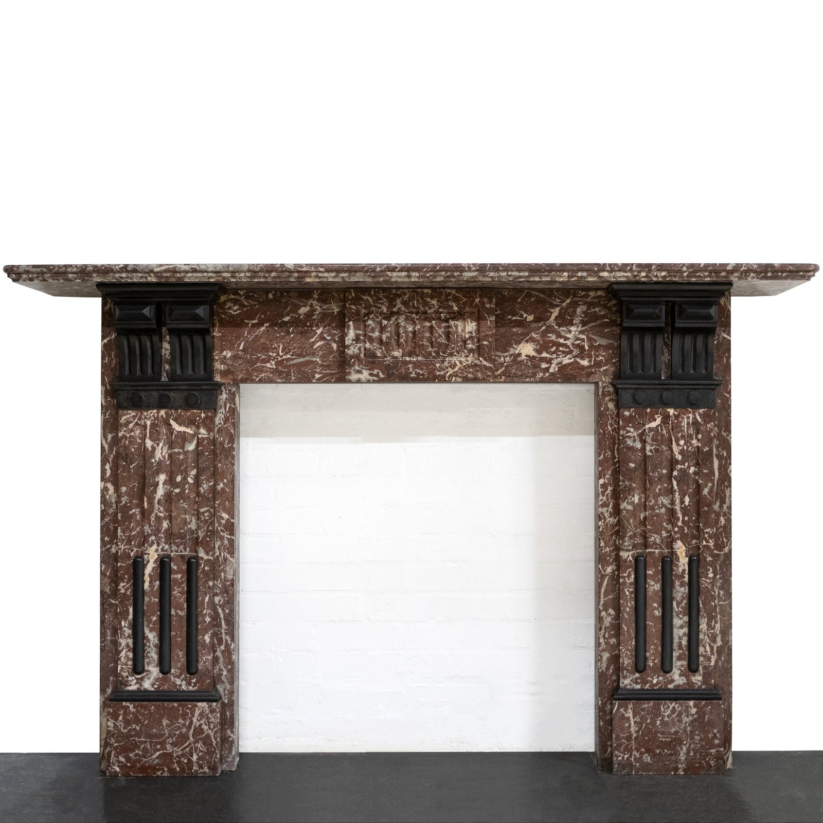 Large Antique Rouge Royal Red Marble Fireplace Surround | The Architectural Forum