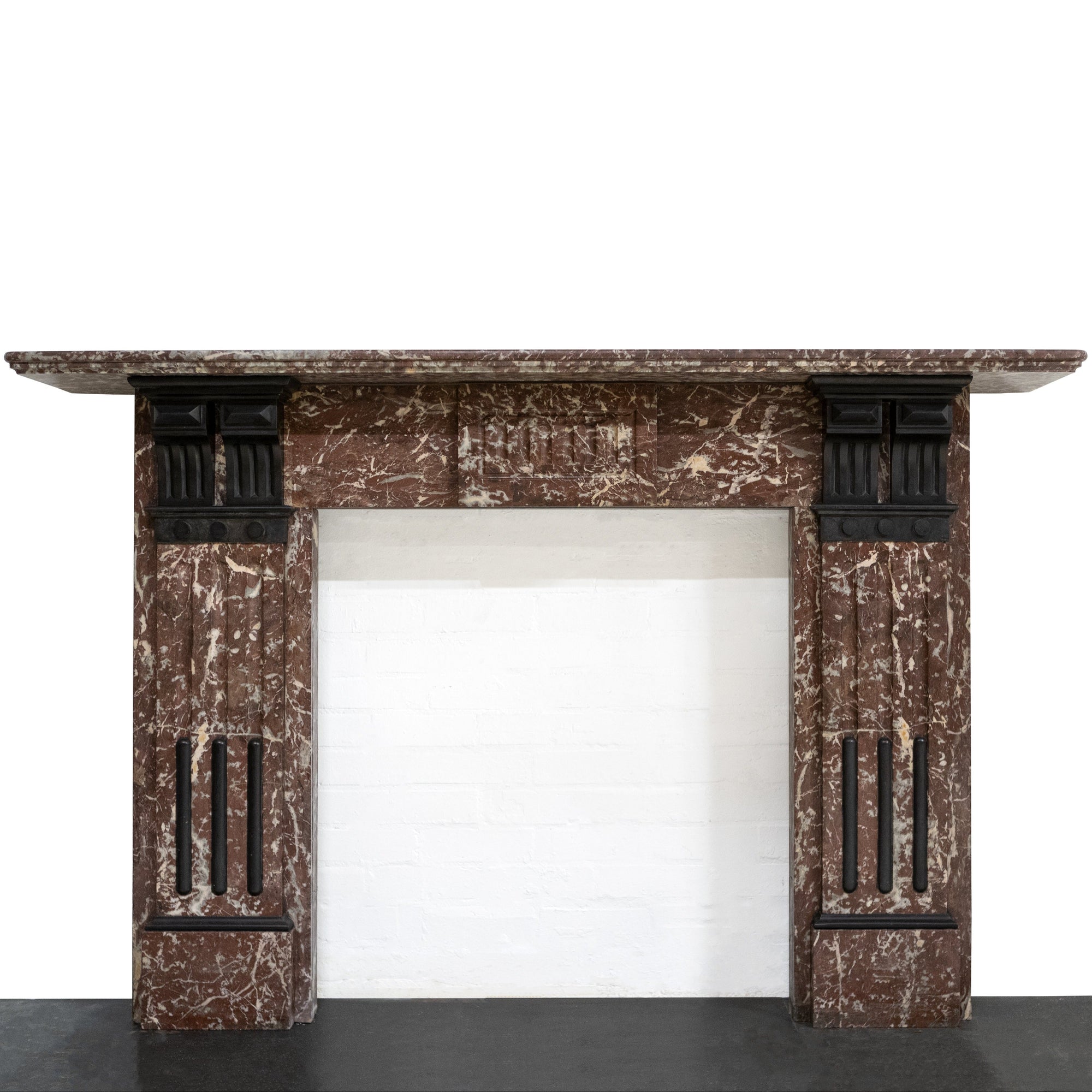 Large Antique Rouge Royal Red Marble Fireplace Surround | The Architectural Forum
