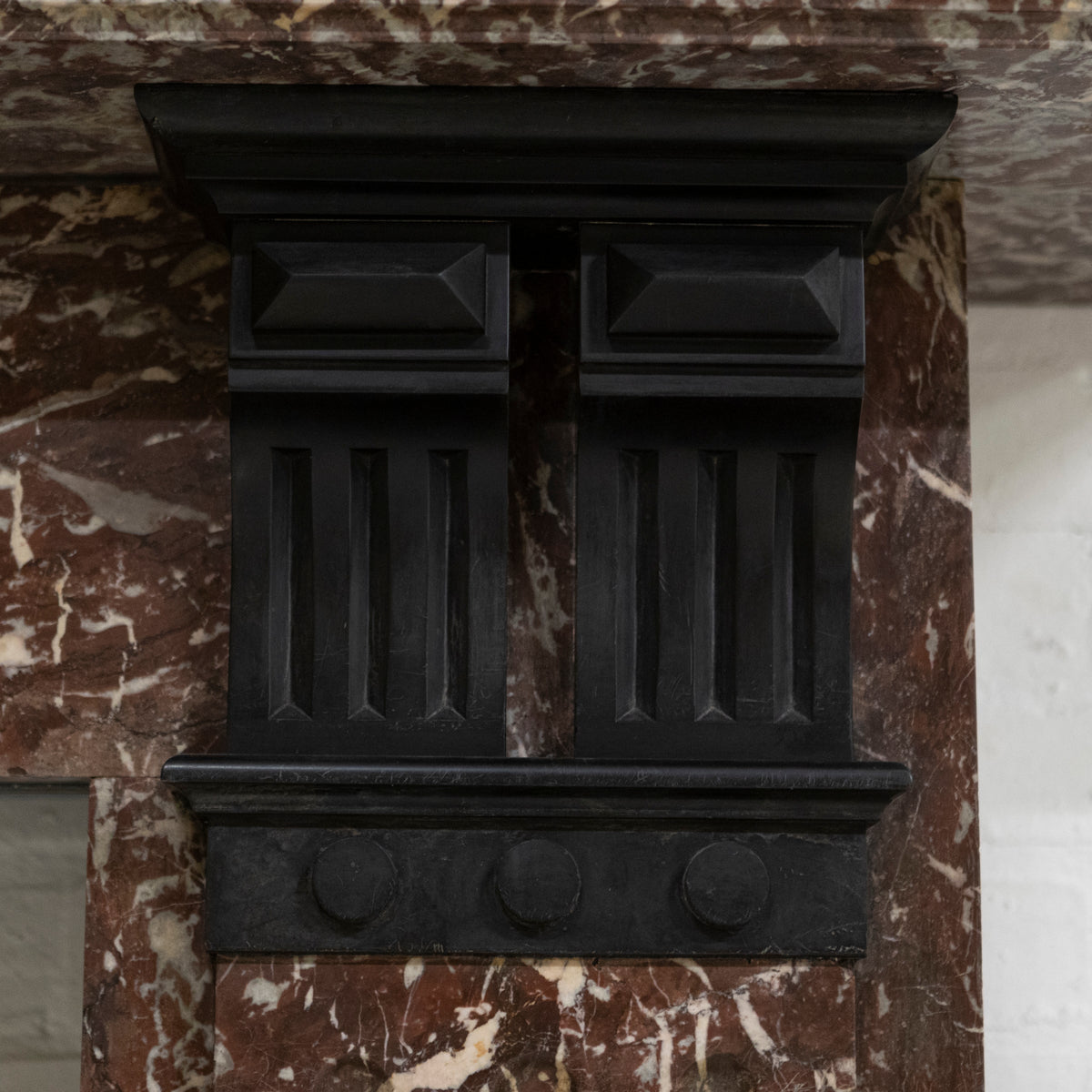 Large Antique Rouge Royal Red Marble Fireplace Surround | The Architectural Forum