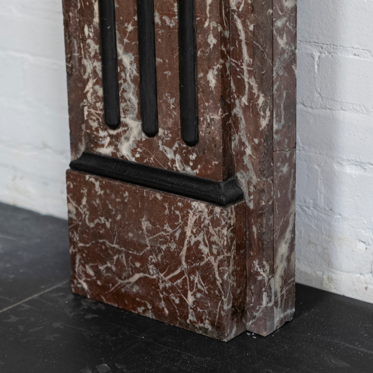 Large Antique Rouge Royal Red Marble Fireplace Surround | The Architectural Forum