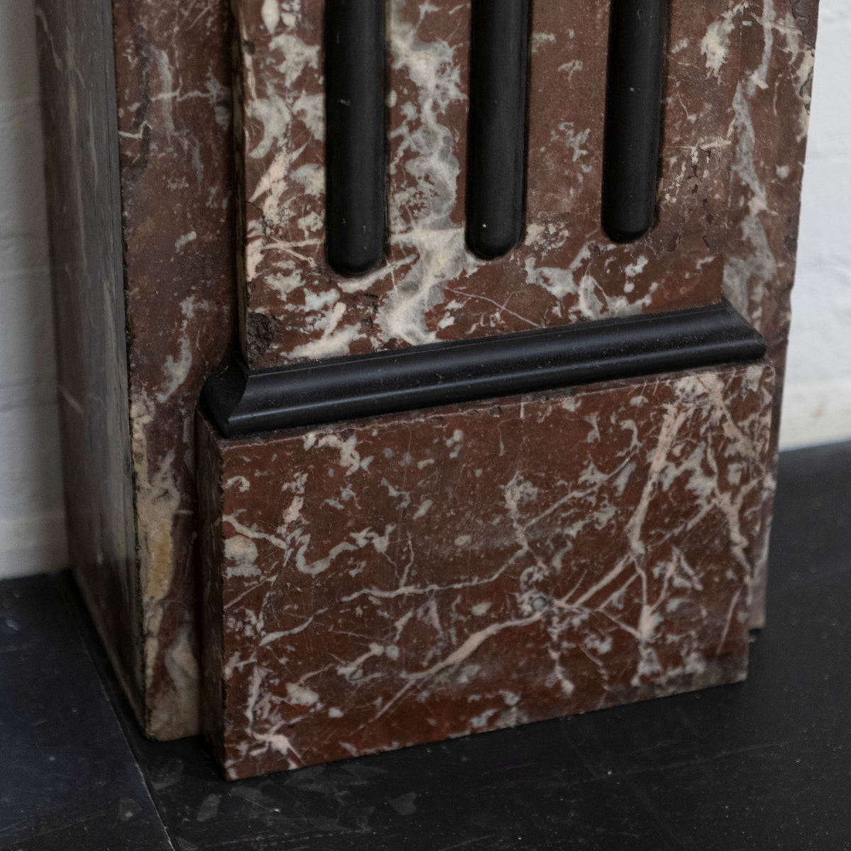 Large Antique Rouge Royal Red Marble Fireplace Surround | The Architectural Forum