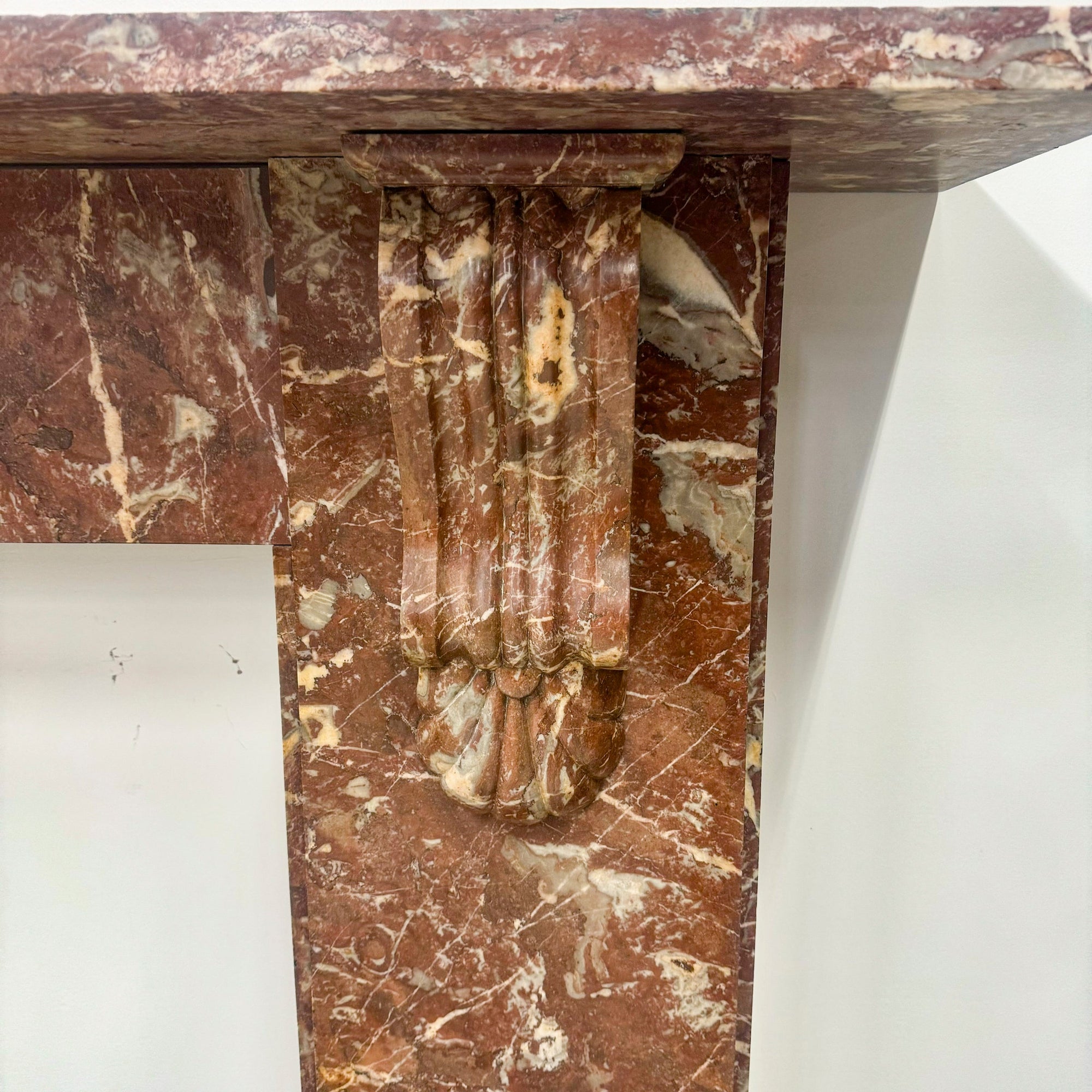 Antique Rose Royale Red Marble Fireplace Surround | The Architectural Forum