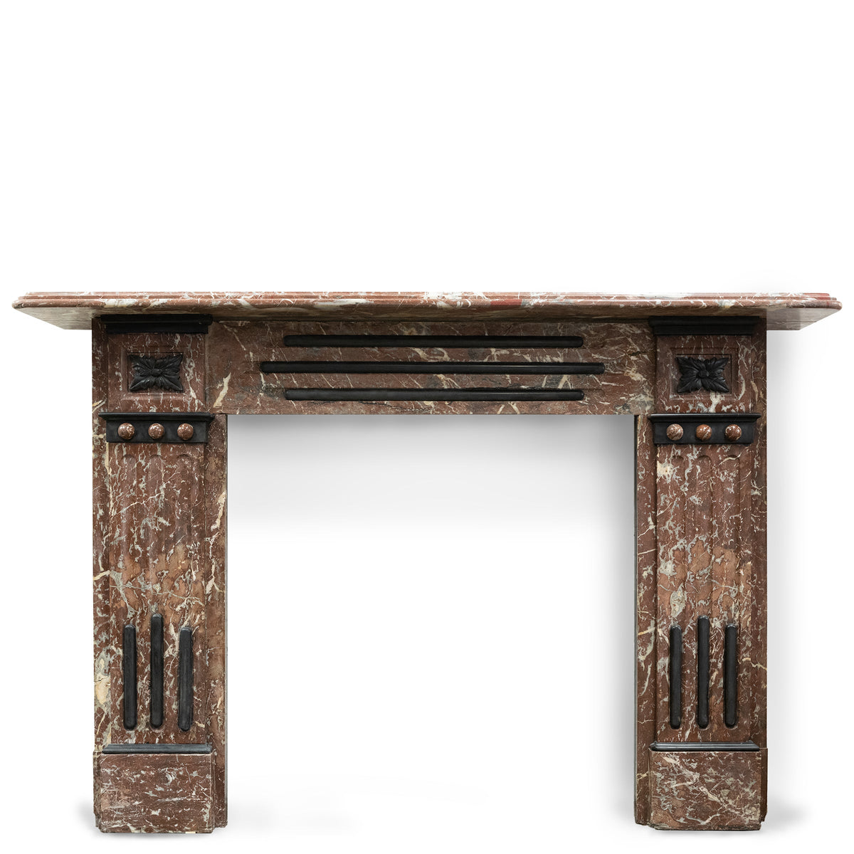 Antique Edwardian Rouge Royal Red Marble Fireplace | The Architectural Forum