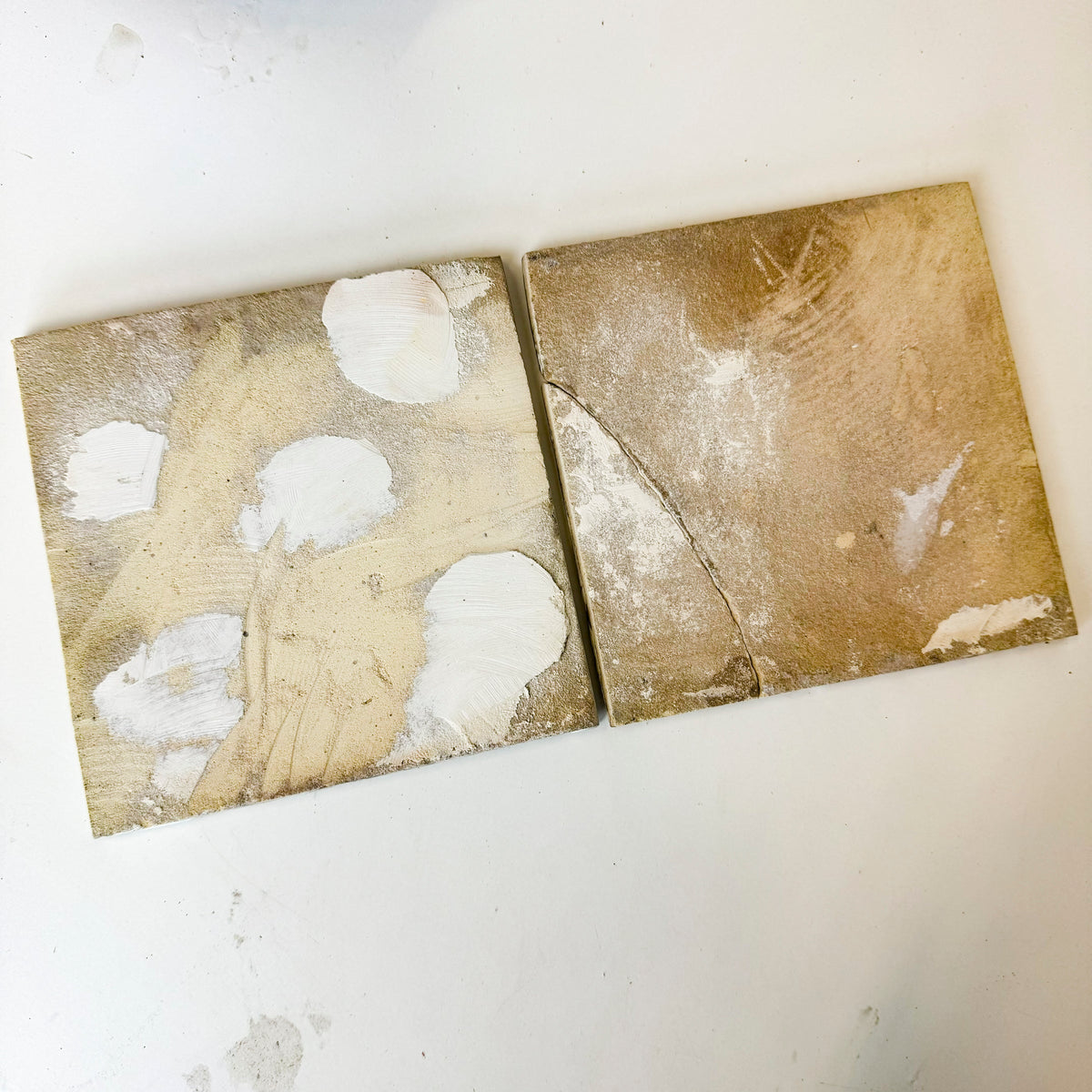 Set of 2 Antique 18th Century Dutch Delft Floral Tiles | The Architectural Forum