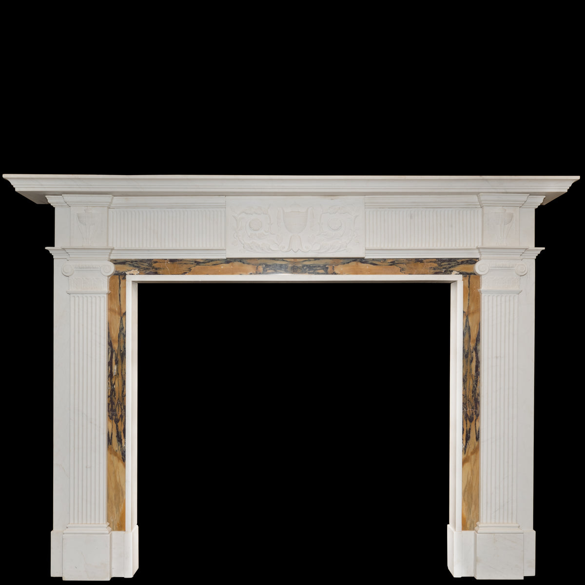 Georgian Style Statutory &amp; Sienna Marble Fireplace Surround | The Architectural Forum
