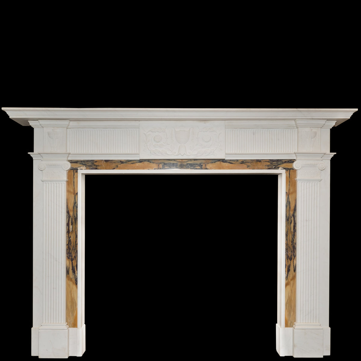 Georgian Style Statutory &amp; Siena Marble Fireplace Surround | The Architectural Forum