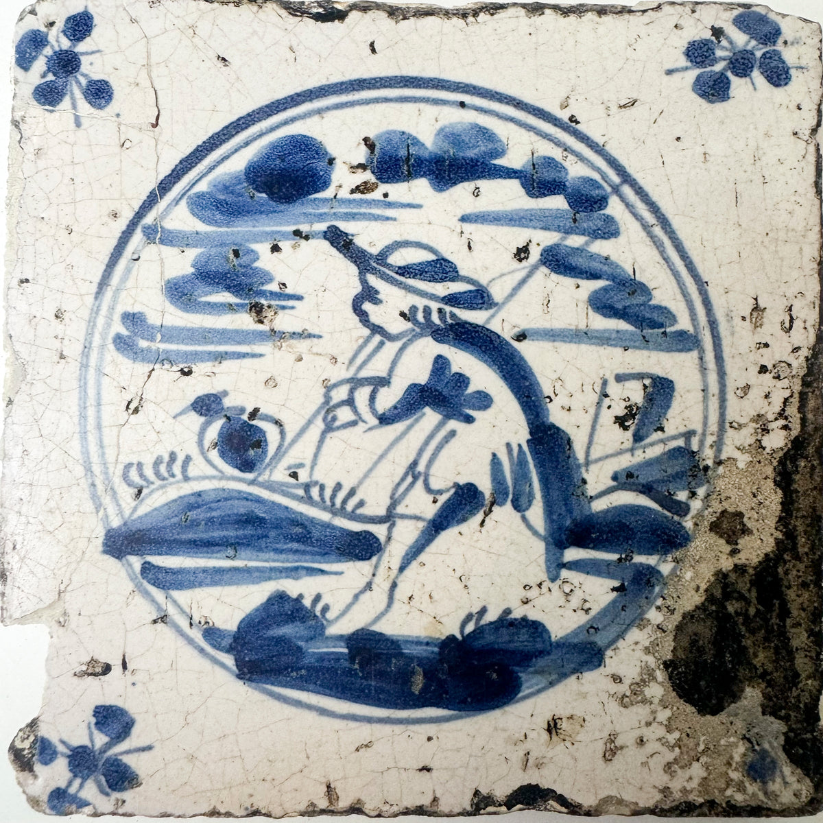 Single Antique Dutch Delft Tile | The Architectural Forum
