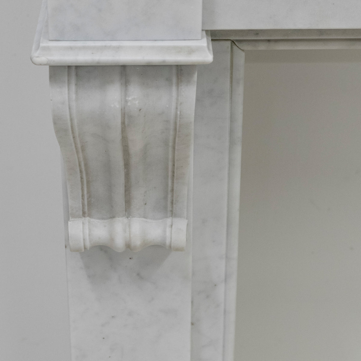 Antique Carrera Marble Fireeplace Surround with Corbels | The Architectural Forum