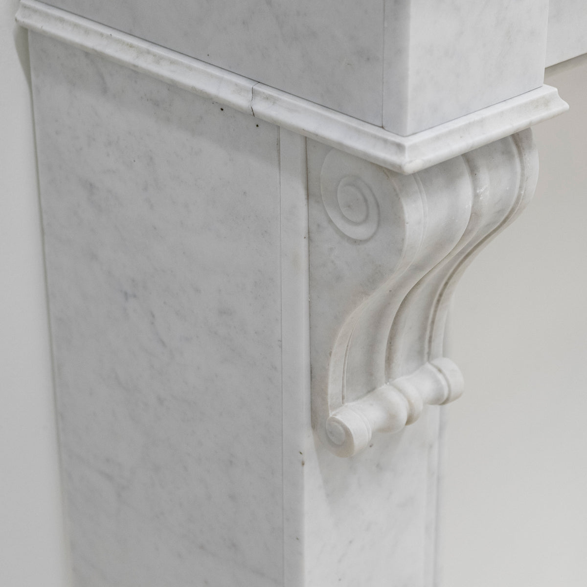 Antique Carrera Marble Fireeplace Surround with Corbels | The Architectural Forum