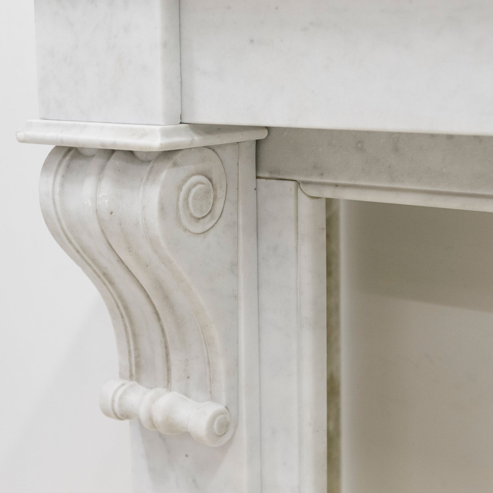 Antique Carrera Marble Fireeplace Surround with Corbels | The Architectural Forum