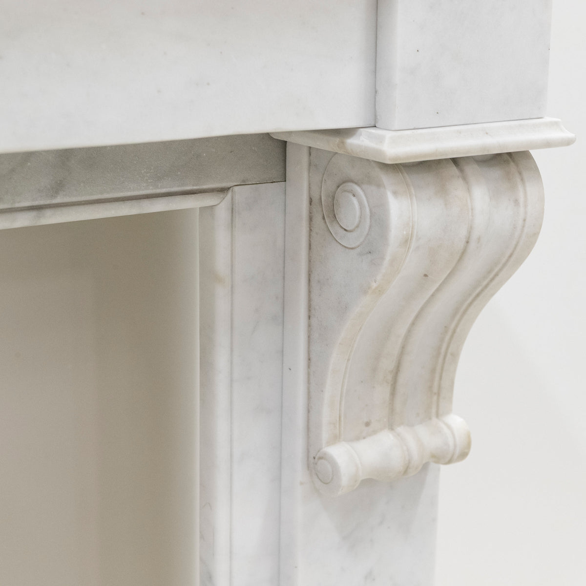 Antique Carrera Marble Fireeplace Surround with Corbels | The Architectural Forum