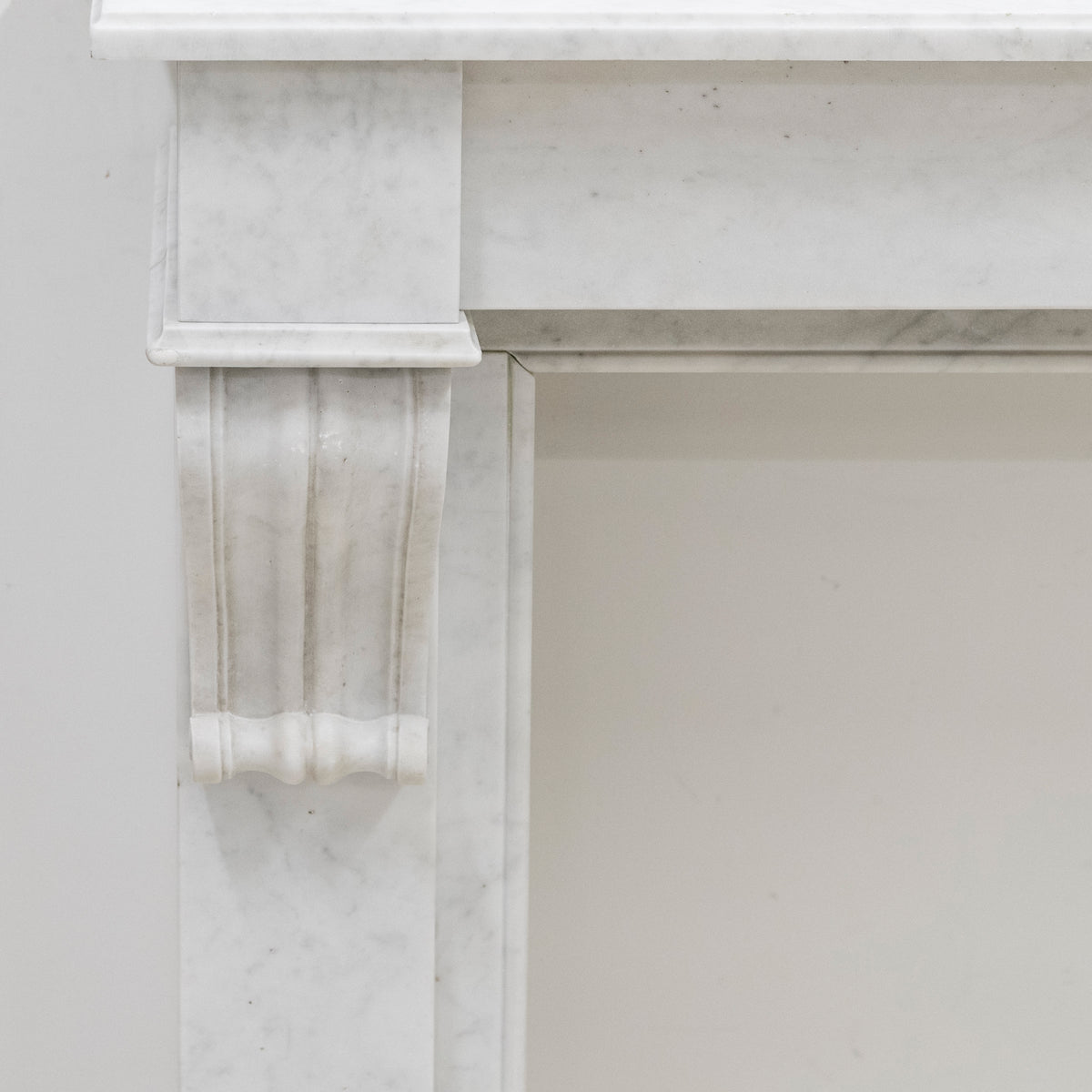 Antique Carrera Marble Fireeplace Surround with Corbels | The Architectural Forum