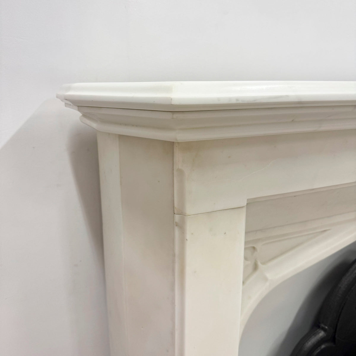 Antique Gothic Revival Statuary Marble Fireplace | The Architectural Forum