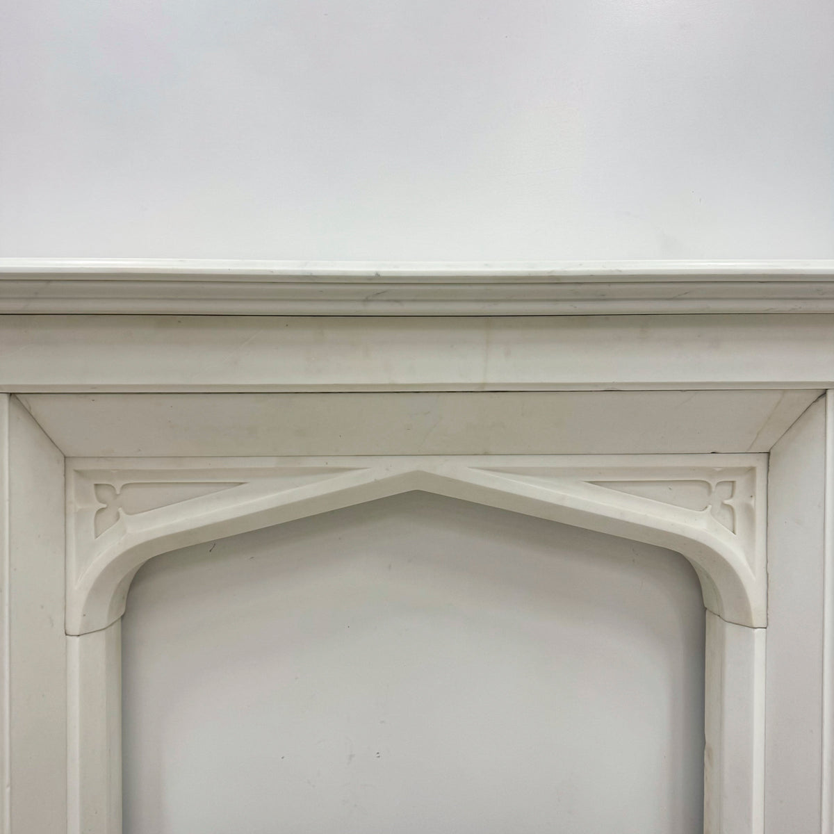 Antique Gothic Revival Statuary Marble Fireplace | The Architectural Forum