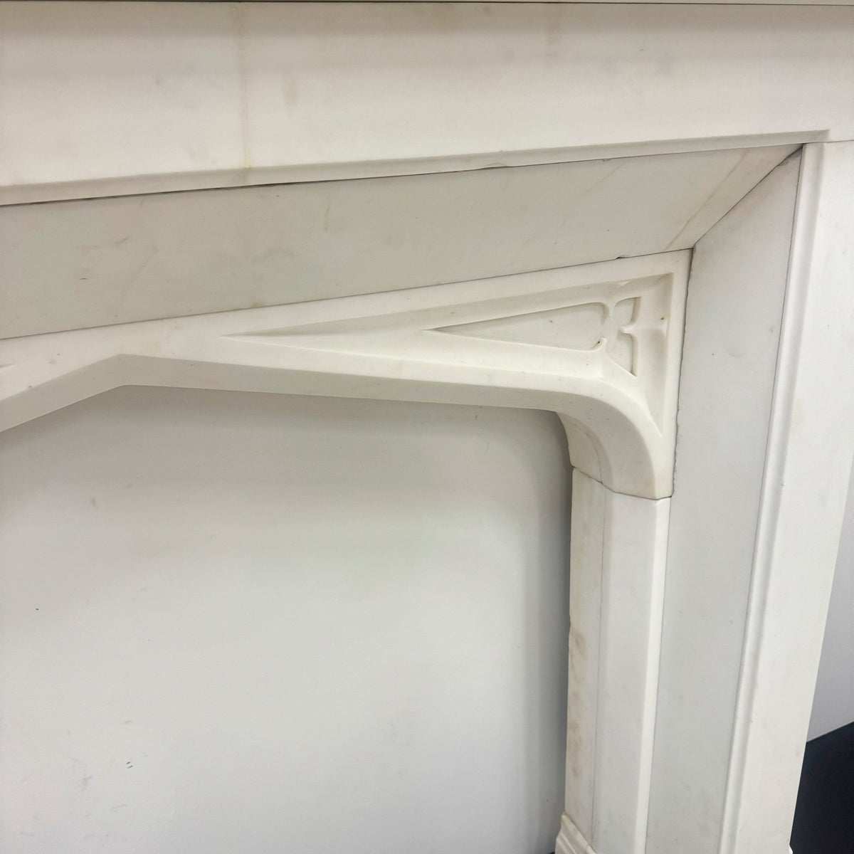 Antique Gothic Revival Statuary Marble Fireplace | The Architectural Forum