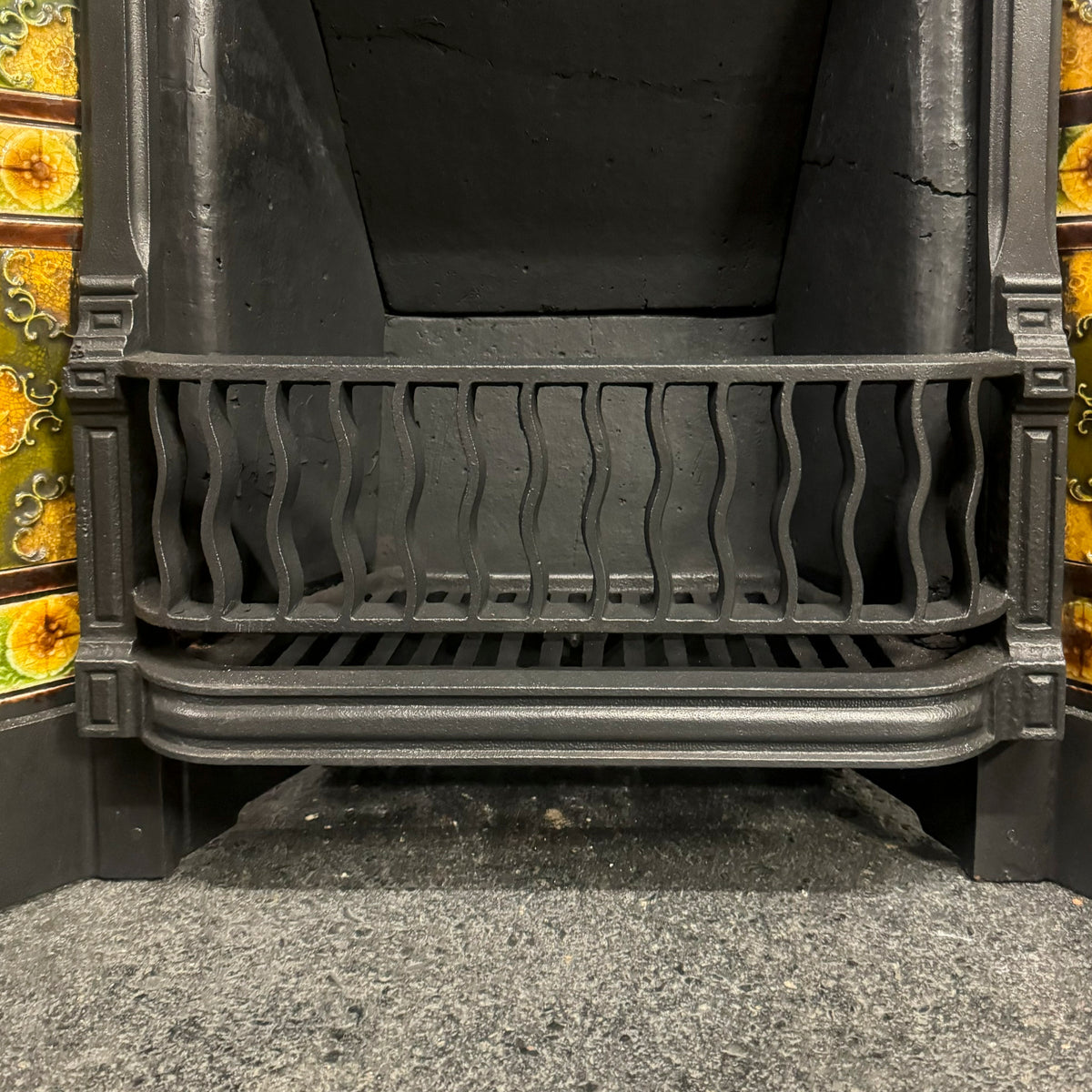 Antique Victorian Tiled Cast Iron Combination Fireplace | The Architectural Forum