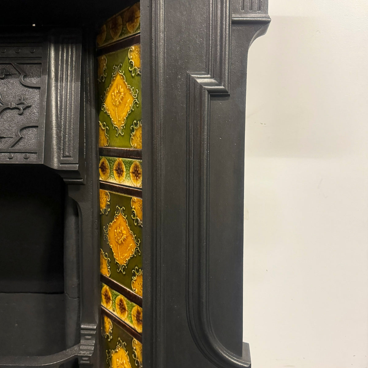 Antique Victorian Tiled Cast Iron Combination Fireplace | The Architectural Forum