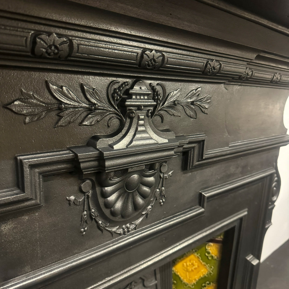 Antique Victorian Tiled Cast Iron Combination Fireplace | The Architectural Forum