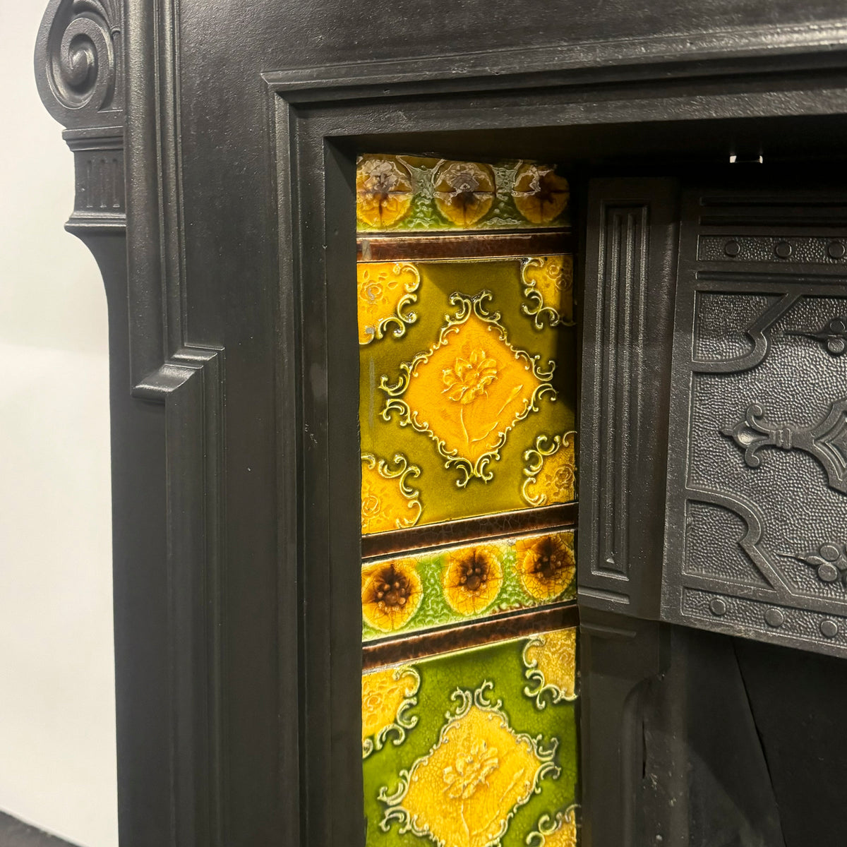 Antique Victorian Tiled Cast Iron Combination Fireplace | The Architectural Forum