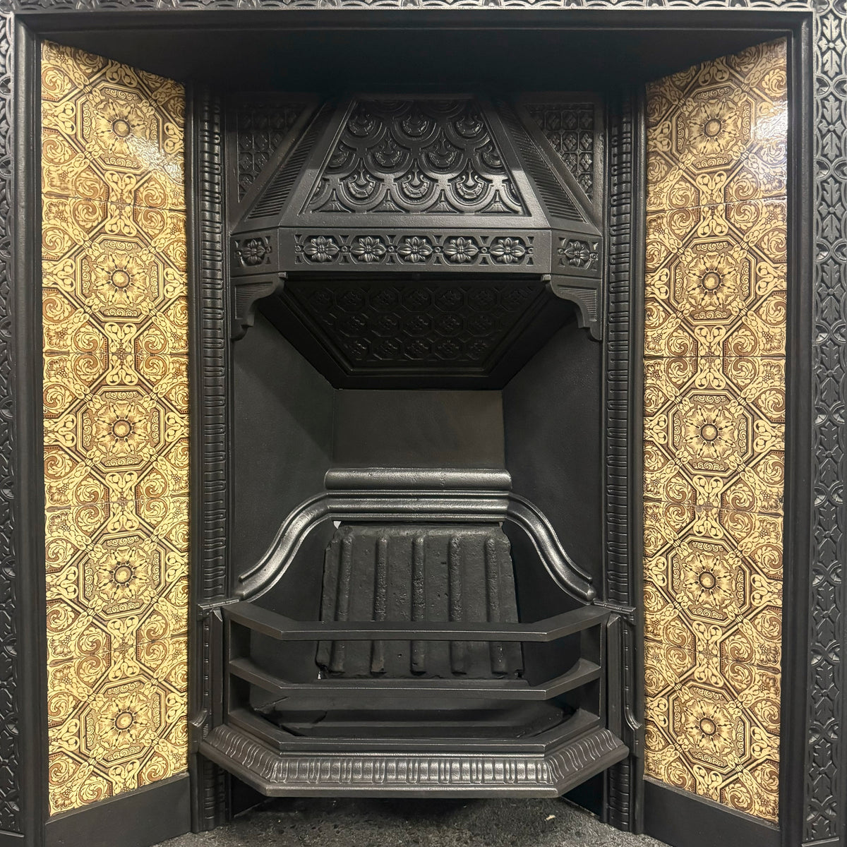 Antique Victorian Tiled Fireplace Insert | The Architectural Forum