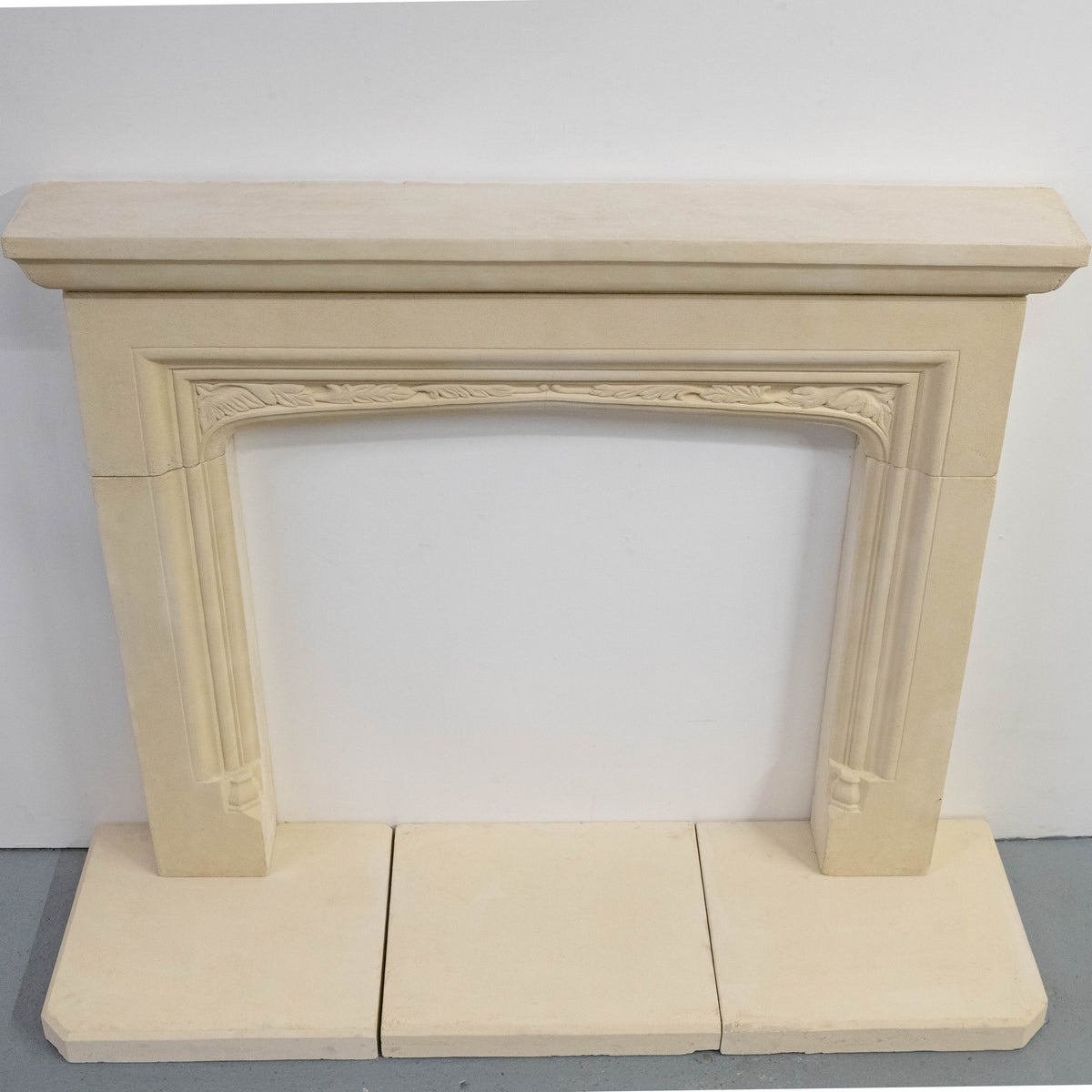 Reclaimed Gothic Revival Style Stone Fireplace Surround with Hearth | The Architectural Forum