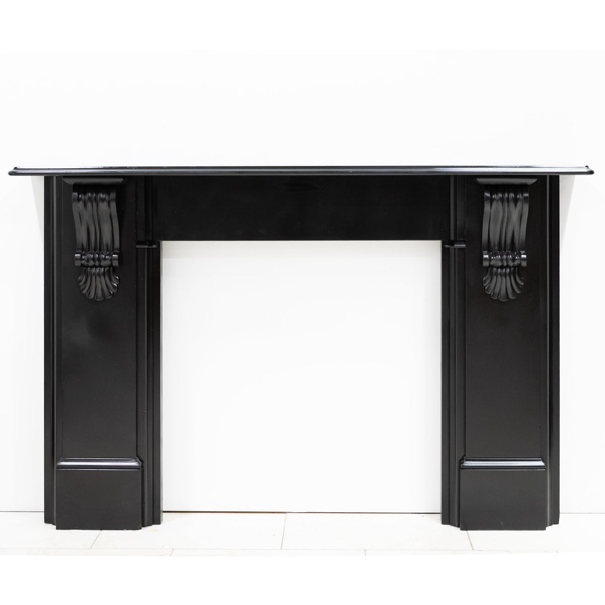 Monumental Antique Victorian Slate Fireplace Surround With Corbels | The Architectural Forum