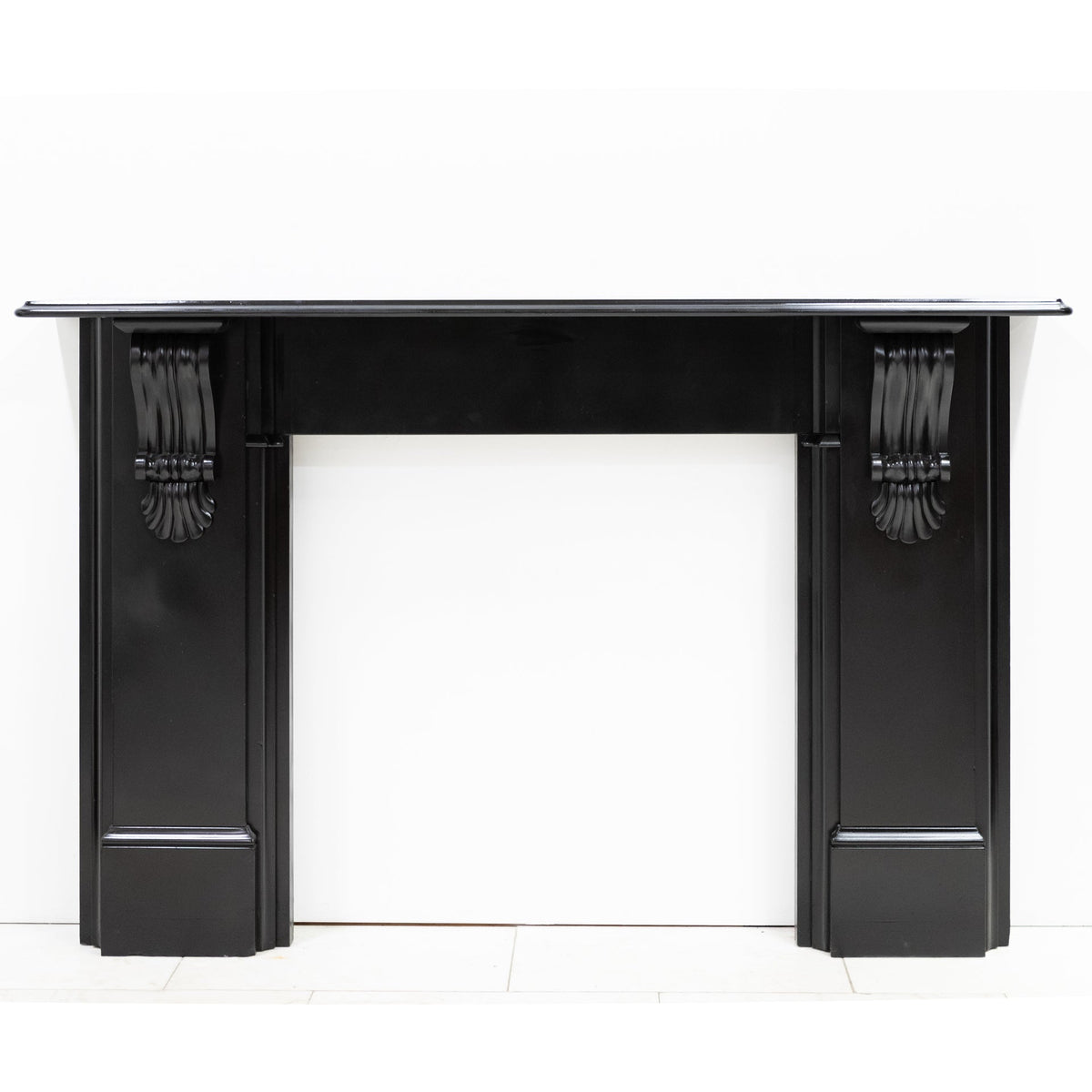 Monumental Antique Victorian Slate Fireplace Surround With Corbels | The Architectural Forum