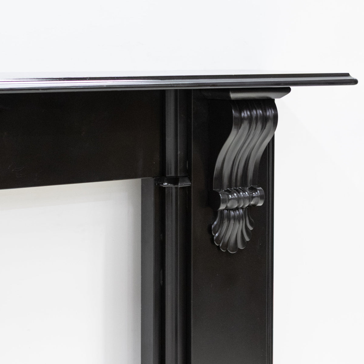 Monumental Antique Victorian Slate Fireplace Surround With Corbels | The Architectural Forum